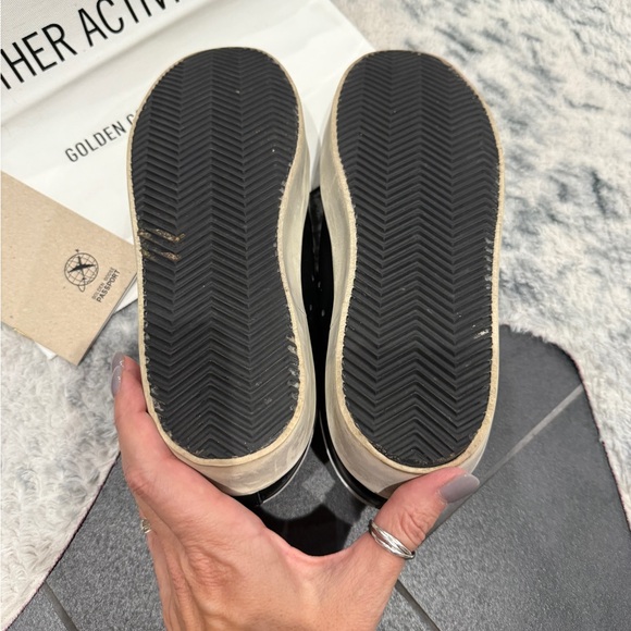 Golden Goose Black and Silver Hi Star Shoes - Picture 4 of 9